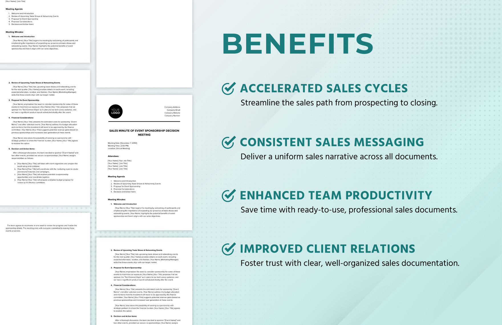 Sales Minute of Event Sponsorship Decision Meeting Template