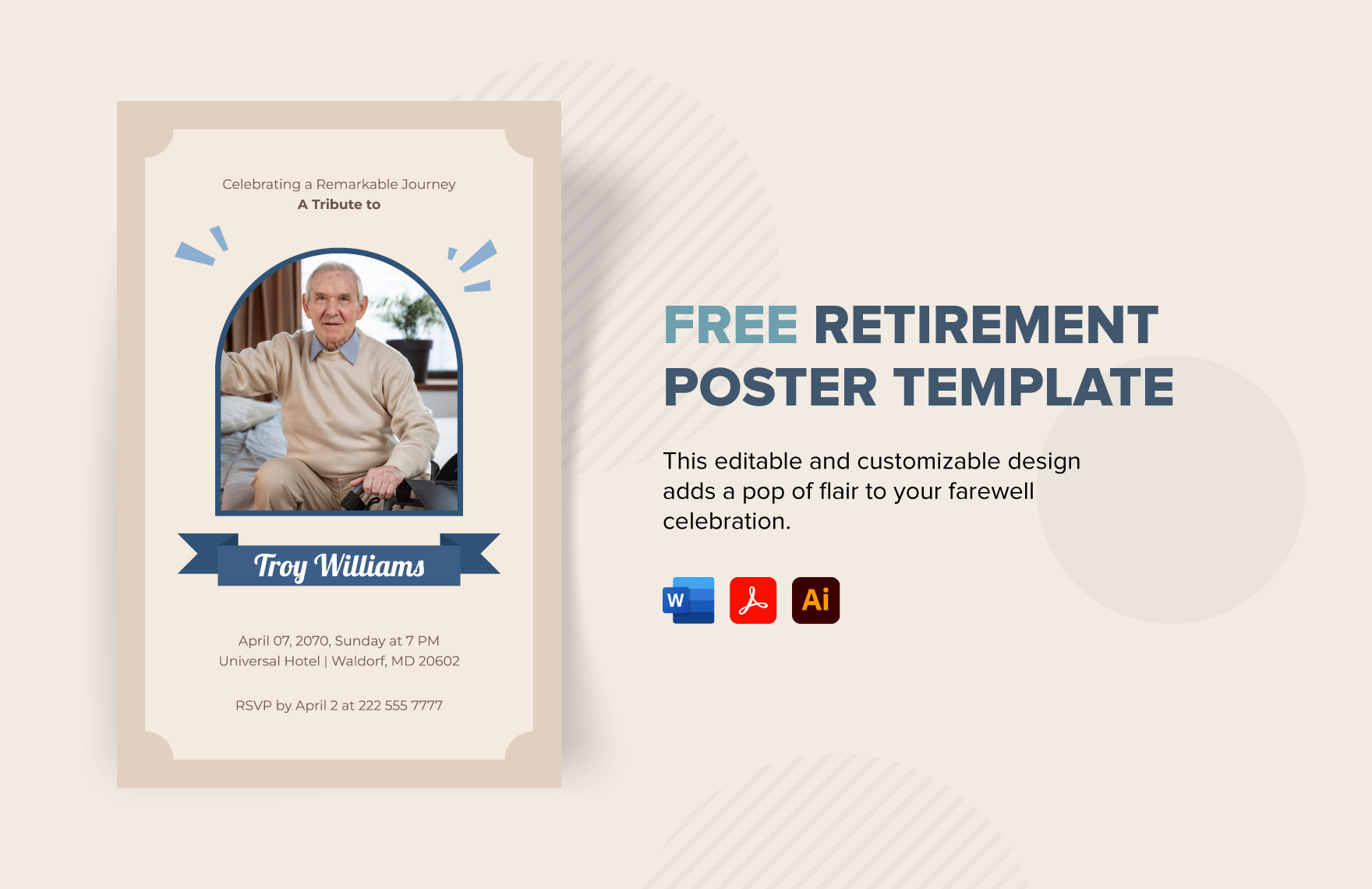 Retirement Poster Template