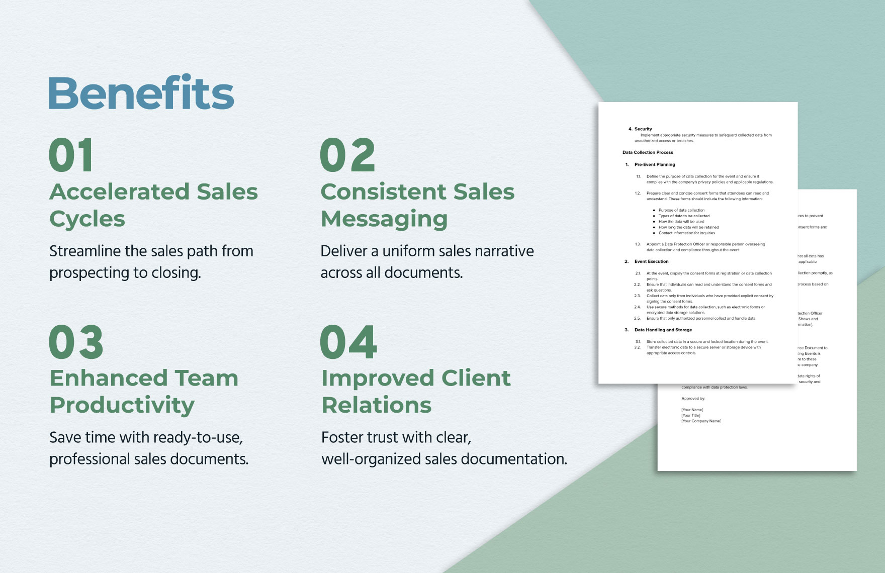 Sales Compliance Document for Event Data Collection Template