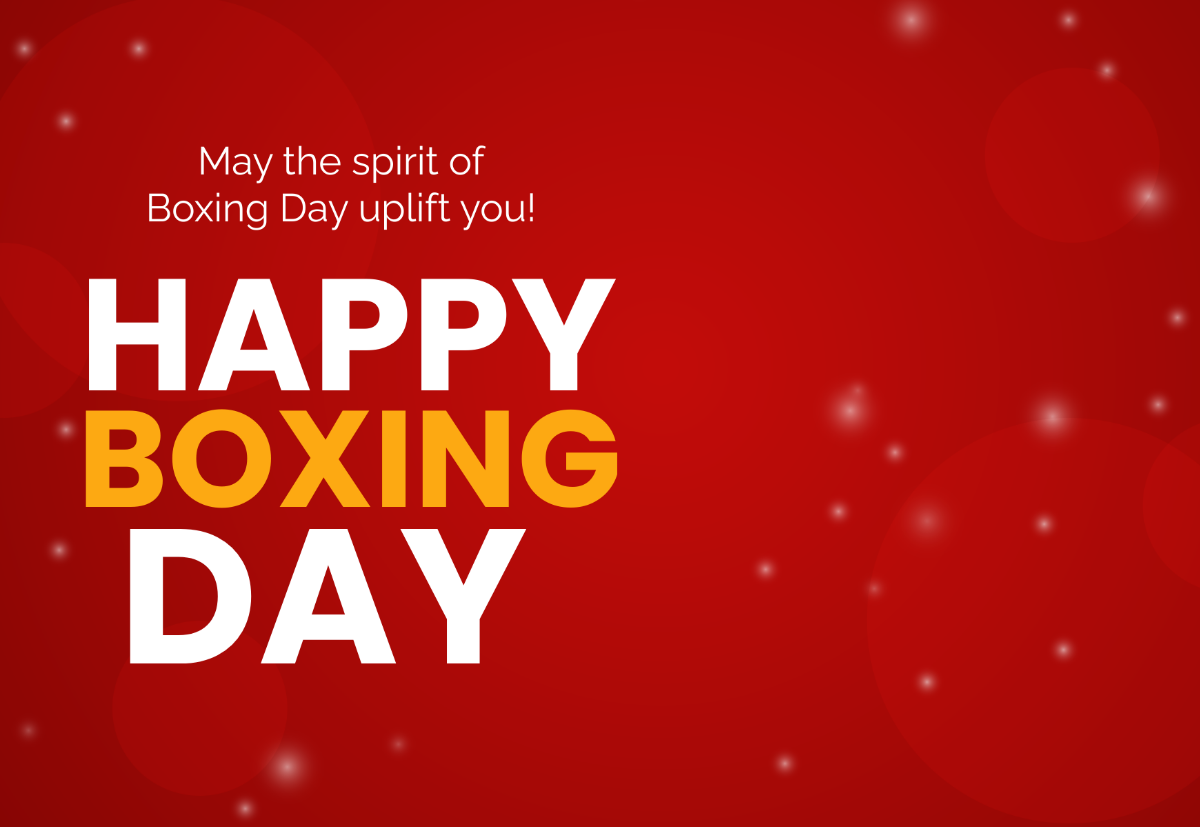Free Boxing Day Card Template