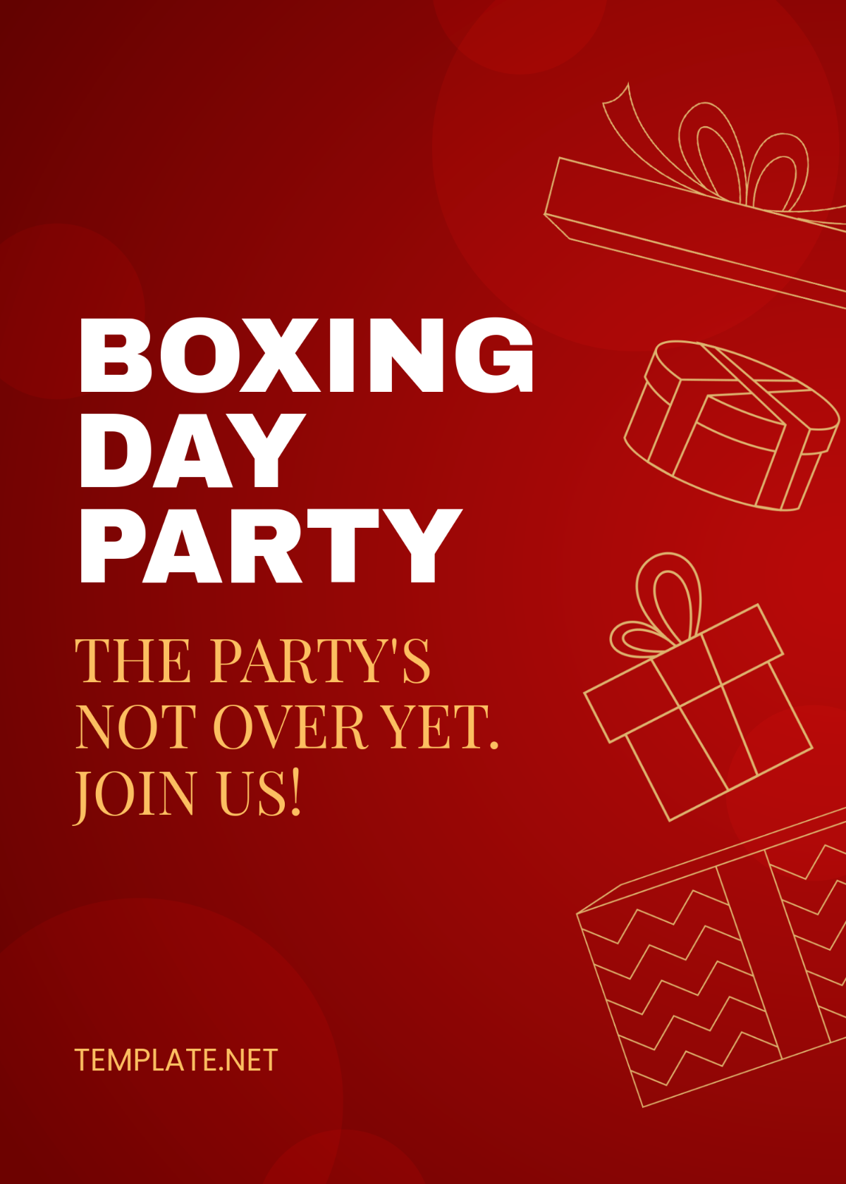 Free Boxing Day Party Invitation Template to Edit Online