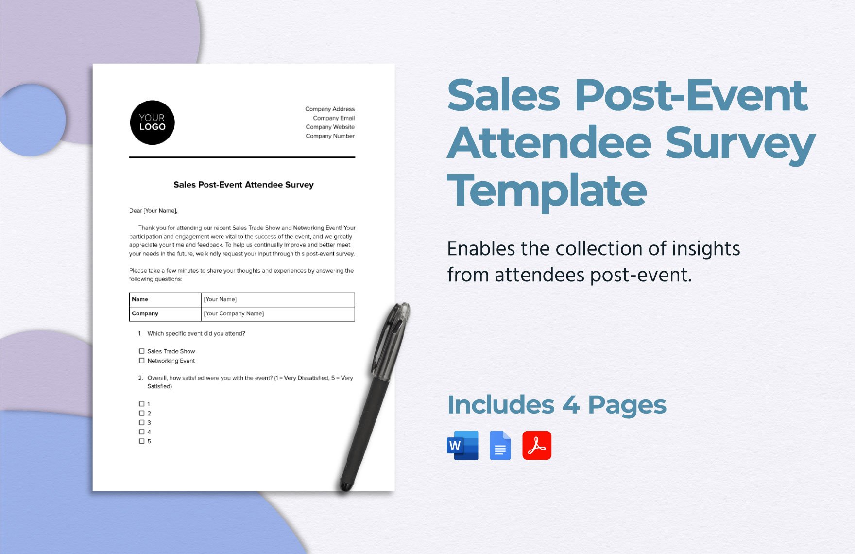 Sales Post-Event Attendee Survey Template