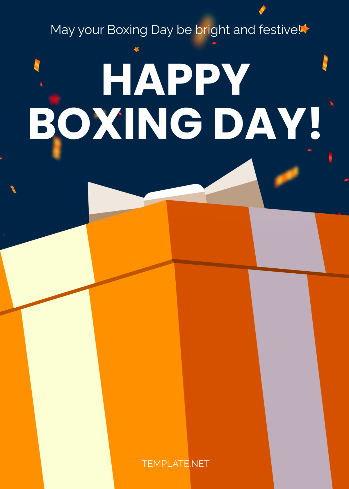 Free Happy Boxing Day Greeting Card Template