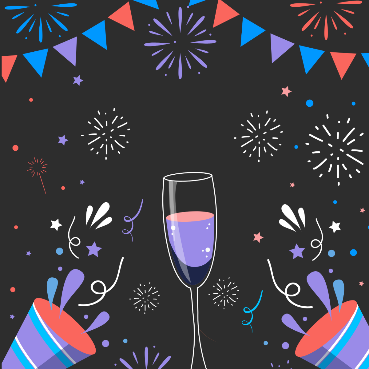 New Year Vector Template