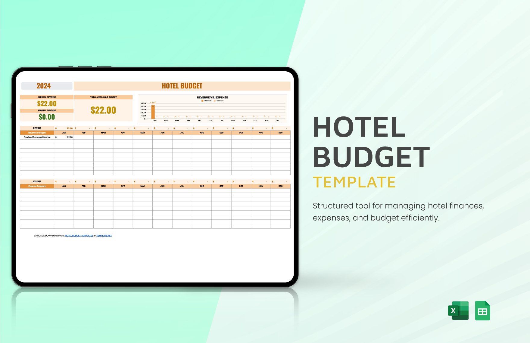 Free Hotel Budget Template in Excel, Google Sheets
