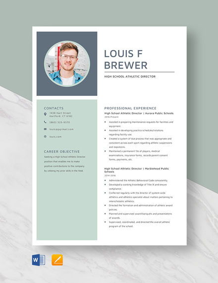 High Level Executive Assistant Resume Template Word Apple Pages Template