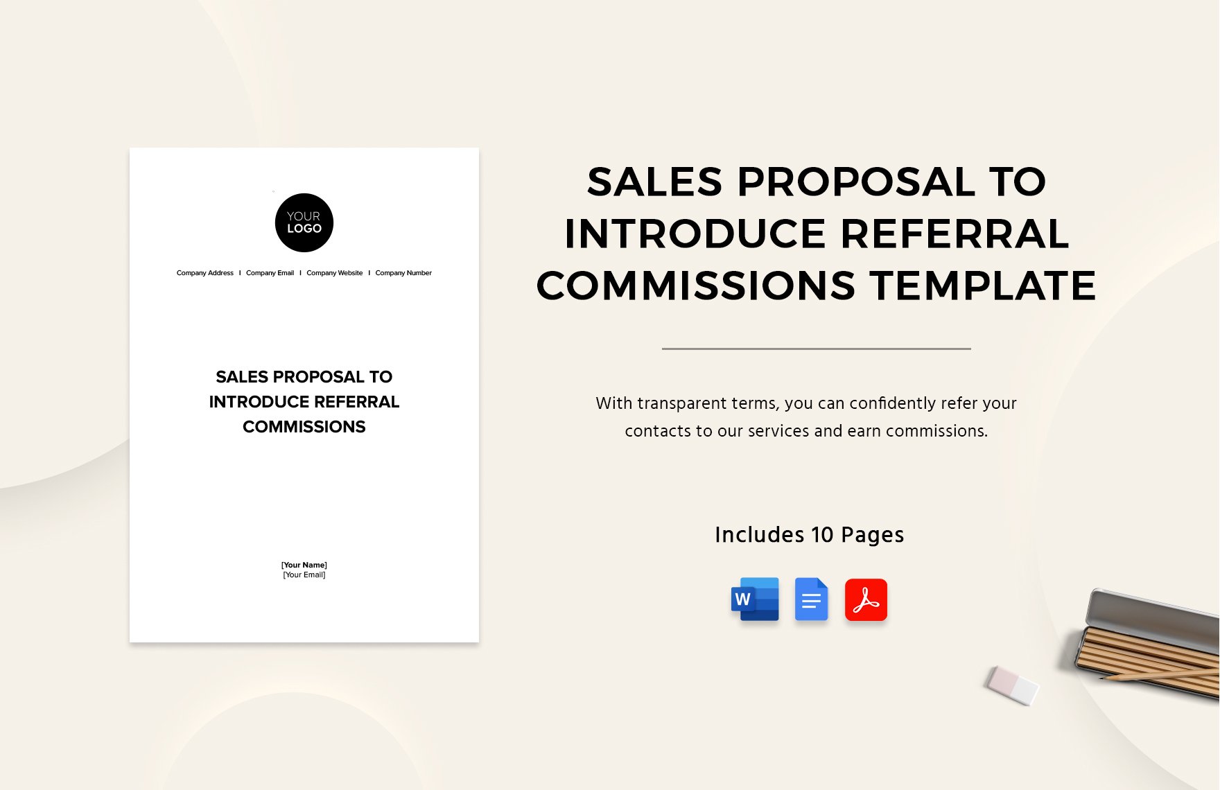 Sales Proposal to Introduce Referral Commissions Template in Word, Google Docs, PDF