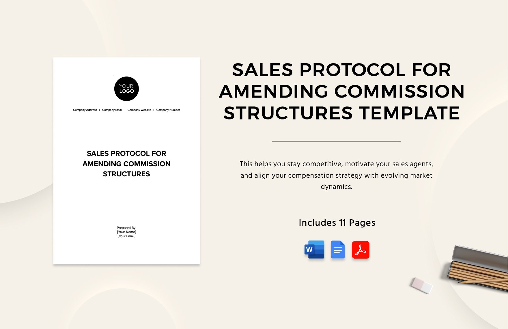 Sales Protocol for Amending Commission Structures Template