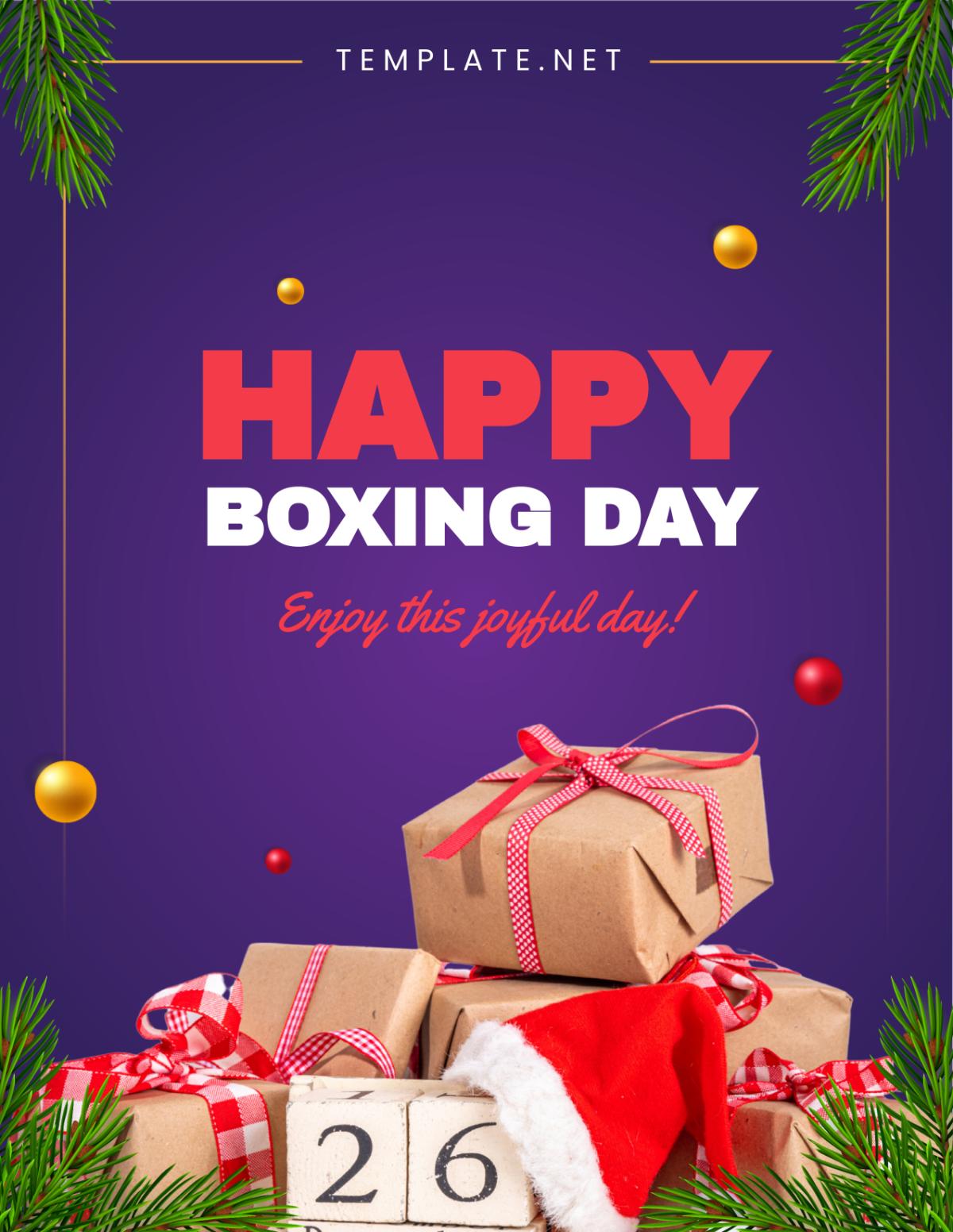Free Boxing Day Flyer Design Template