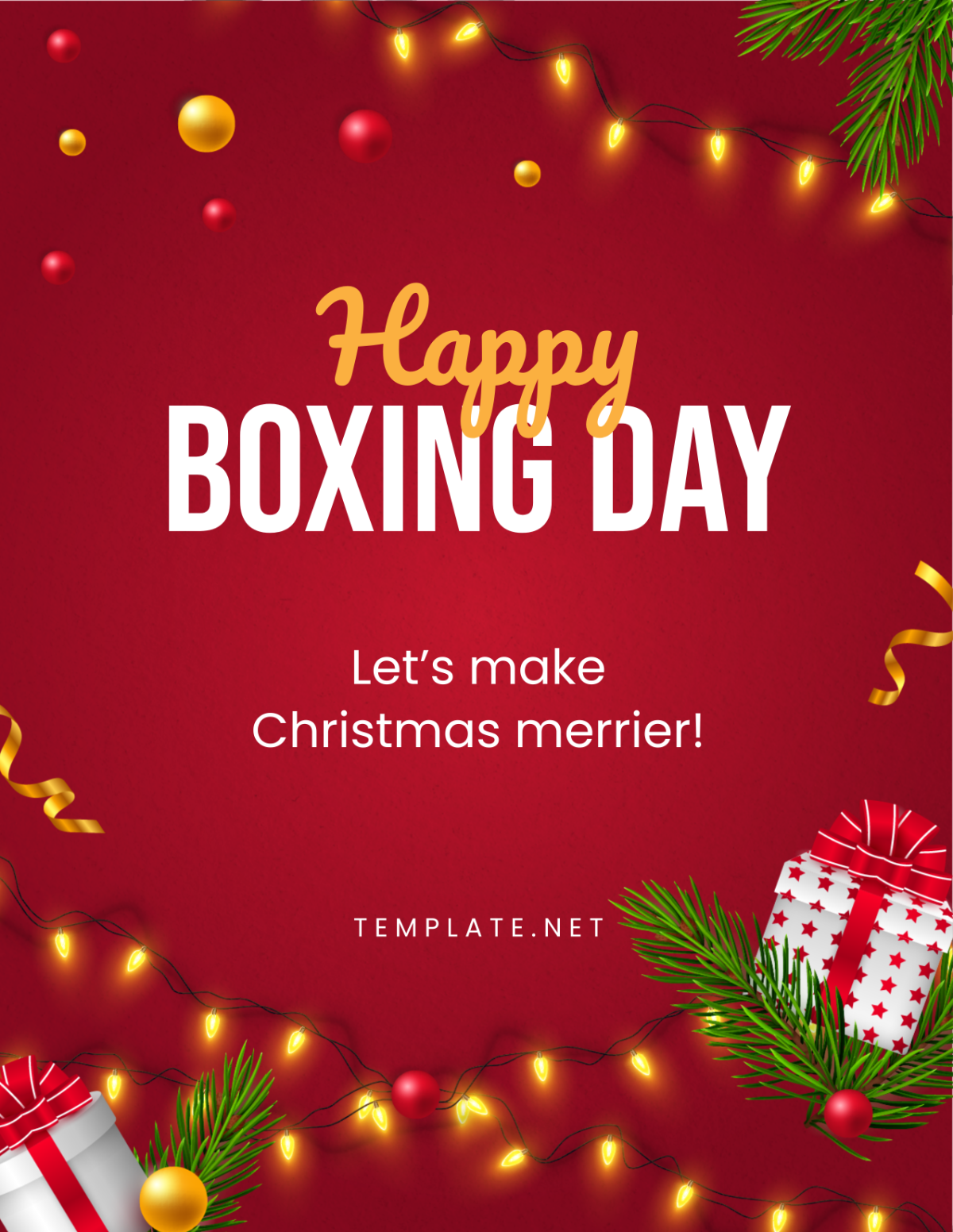 Free Christmas Boxing Day Flyer Template