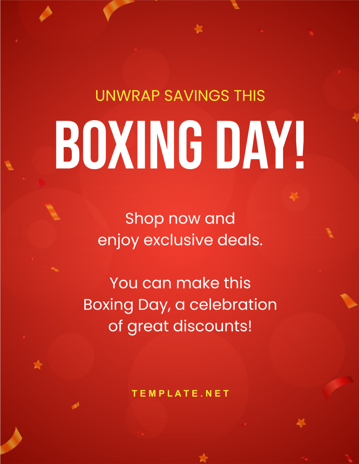 Free Boxing Day Minimal Flyer Template