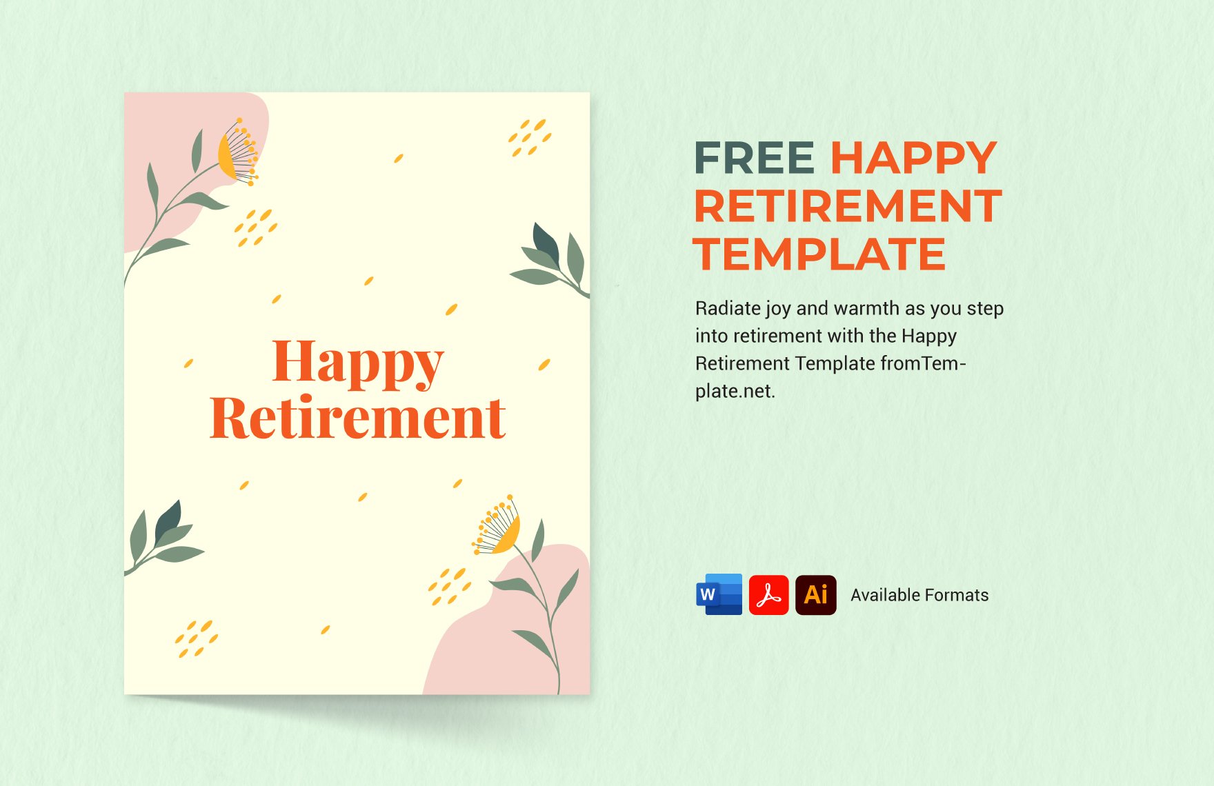 Free Happy Retirement Template in Word, PDF, Illustrator