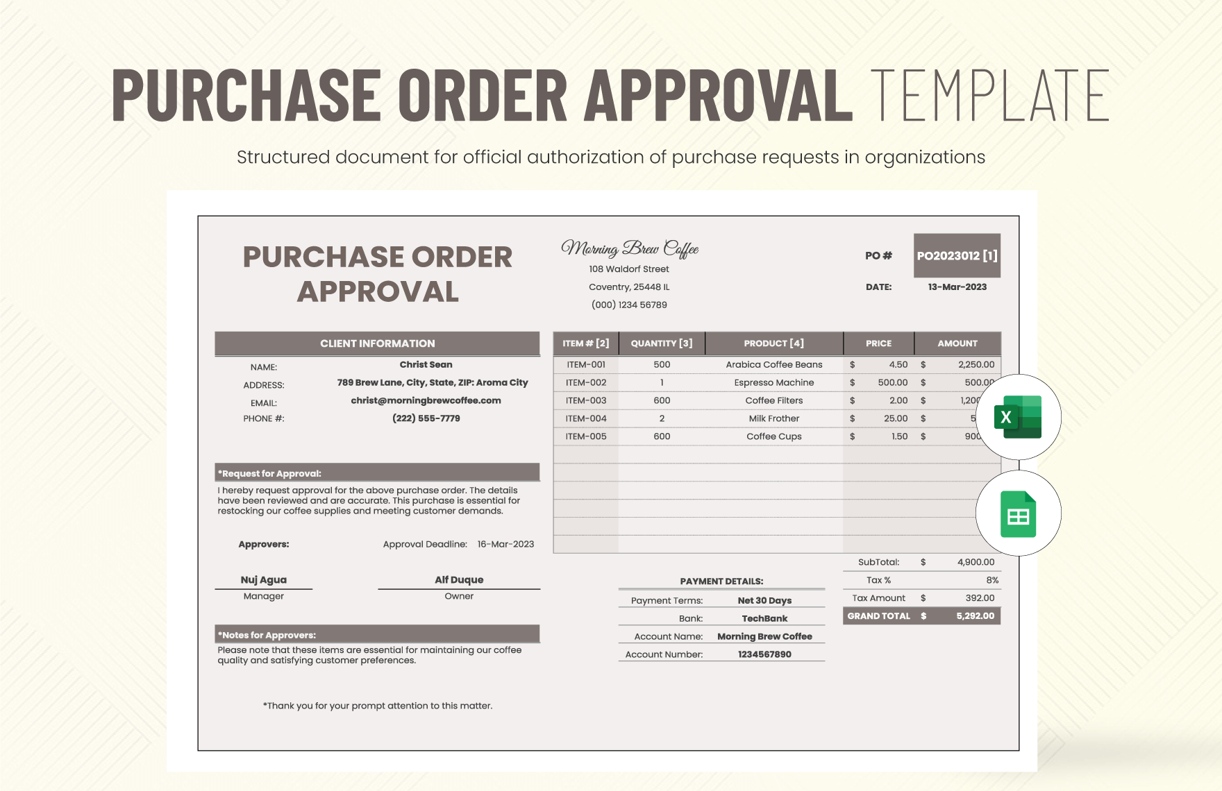 Purchase Order Approval Template