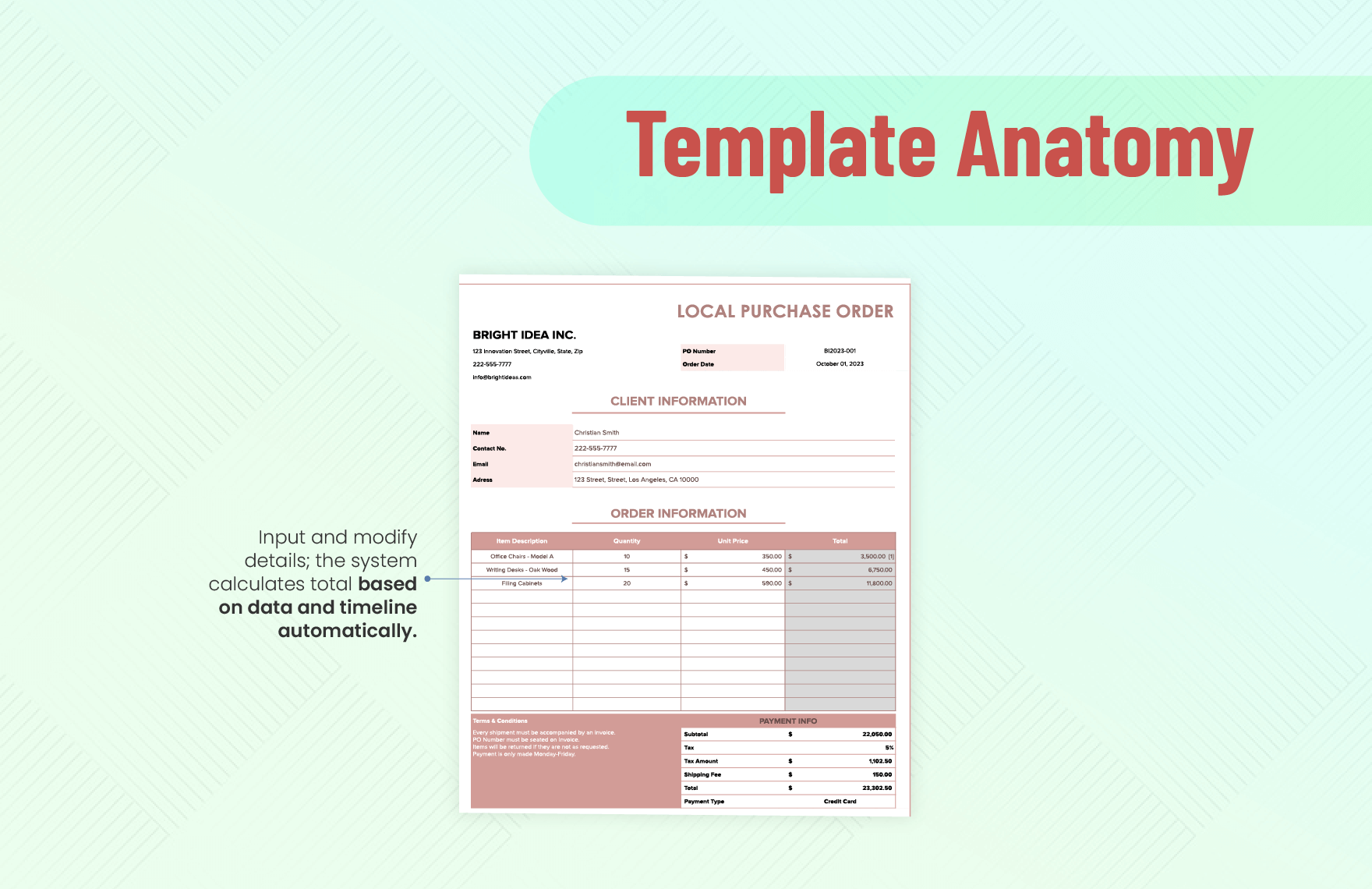 Local Purchase Order Template
