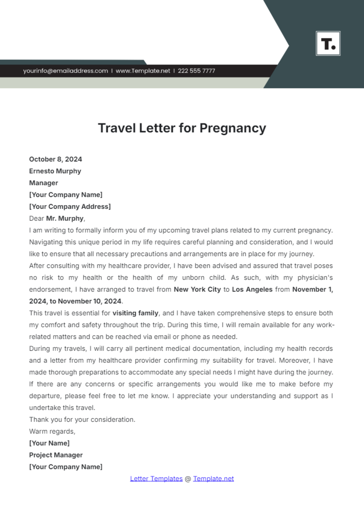 Free Travel with Medication Letter Template - Edit Online & Download ...