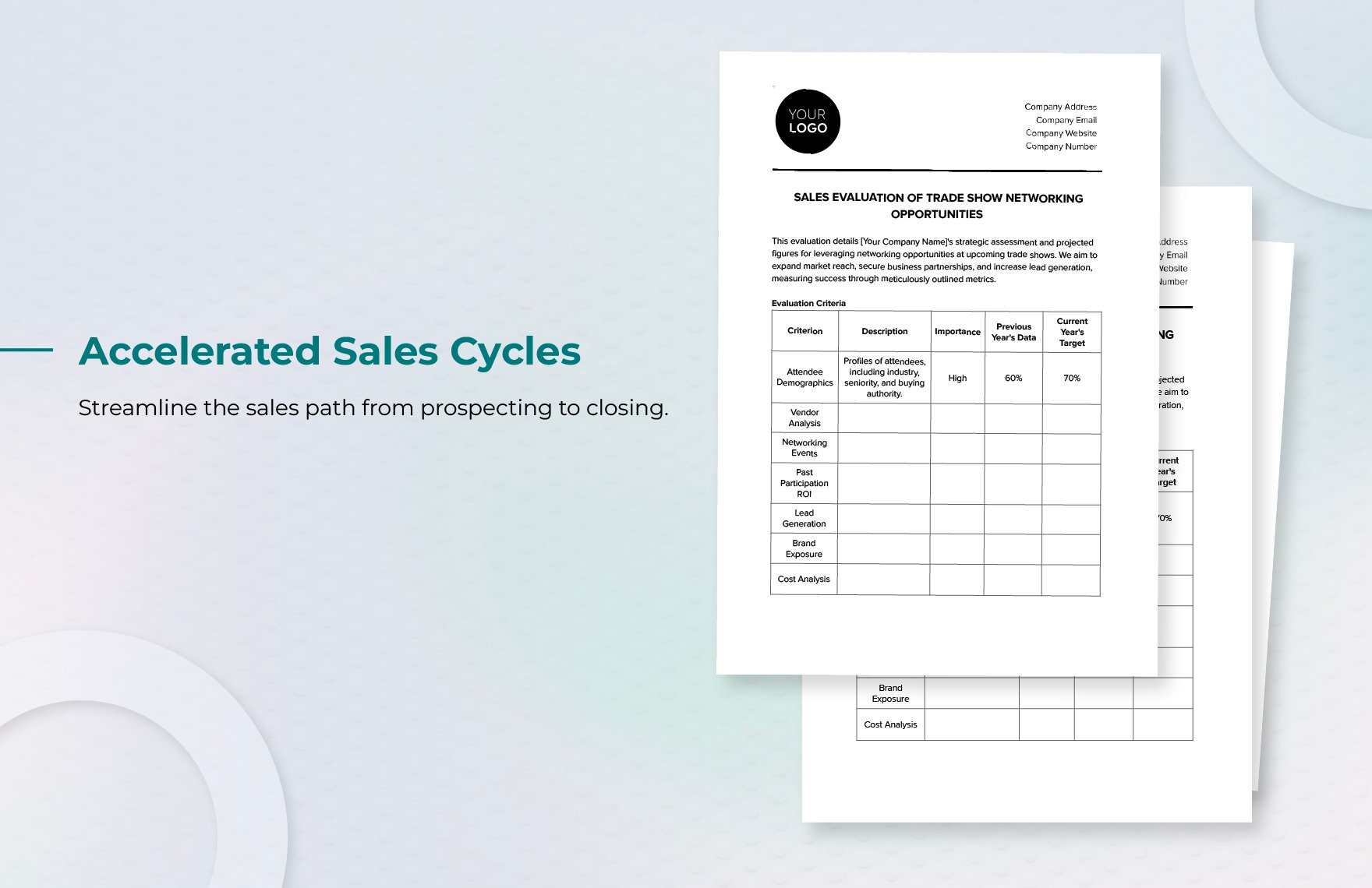 Sales Evaluation of Trade Show Networking Opportunities Template
