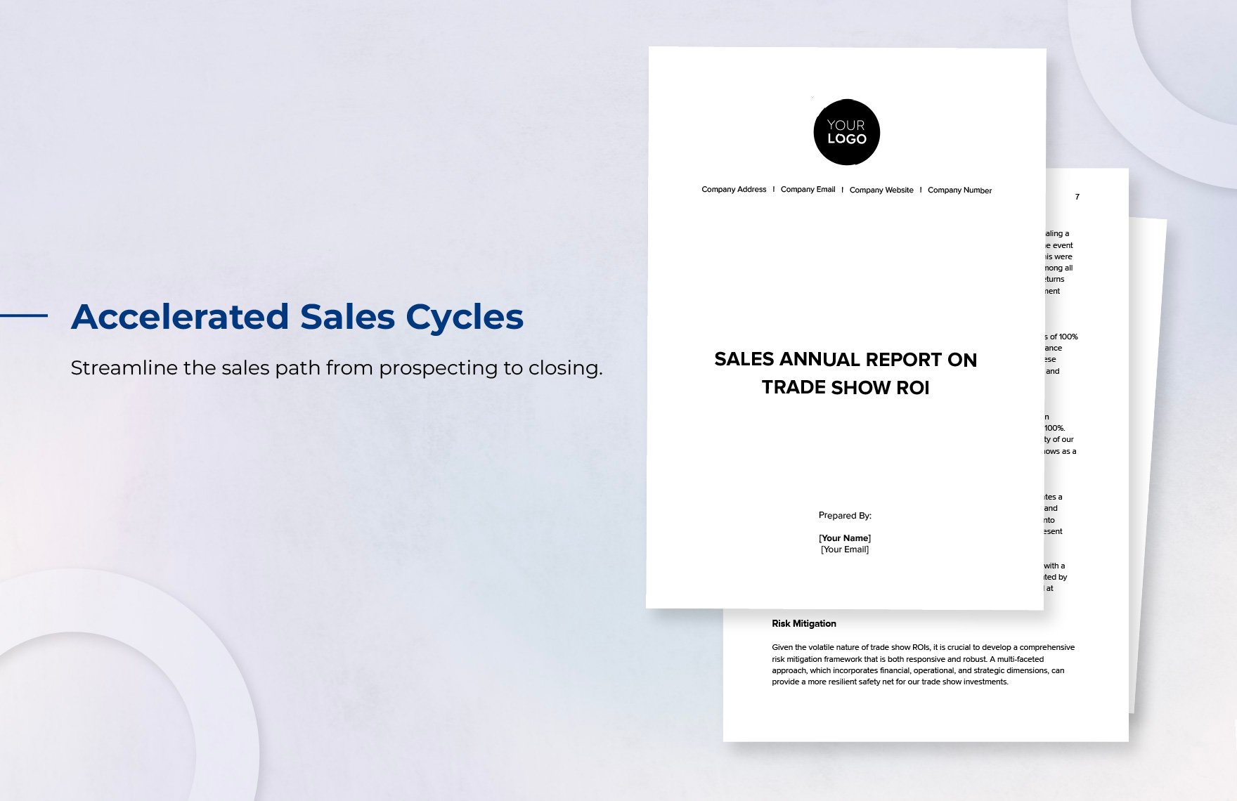 Sales Annual Report on Trade Show ROI Template