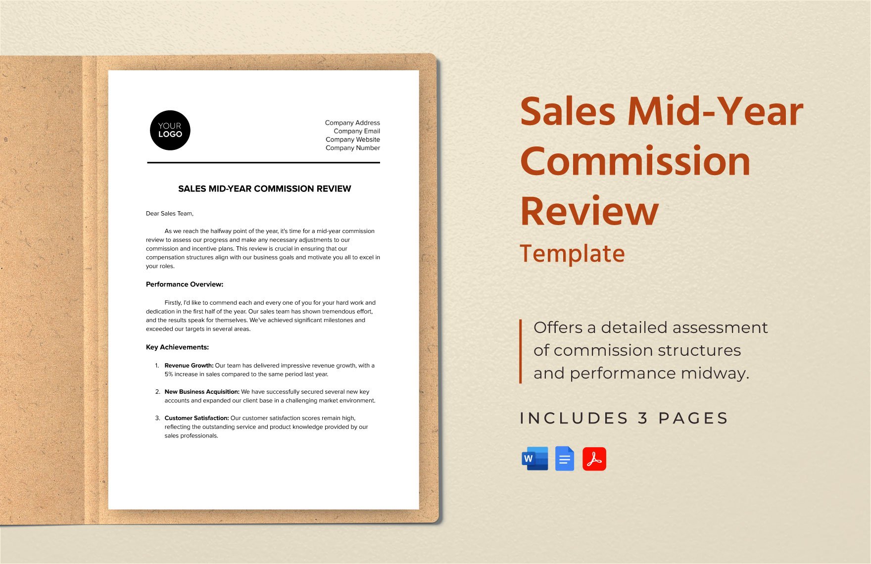 Sales Mid-Year Commission Review Template