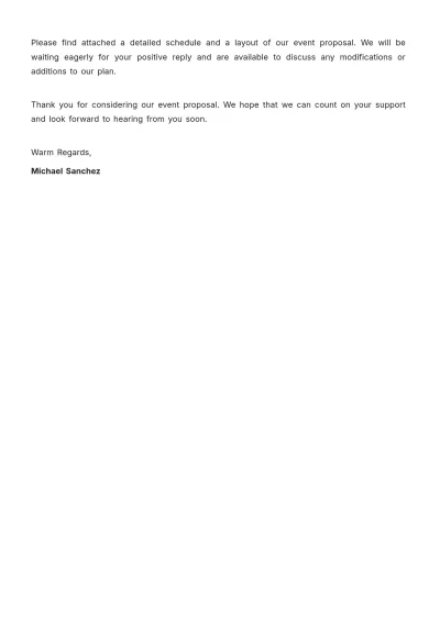 Free Event Proposal Letter for Church Template to Edit Online