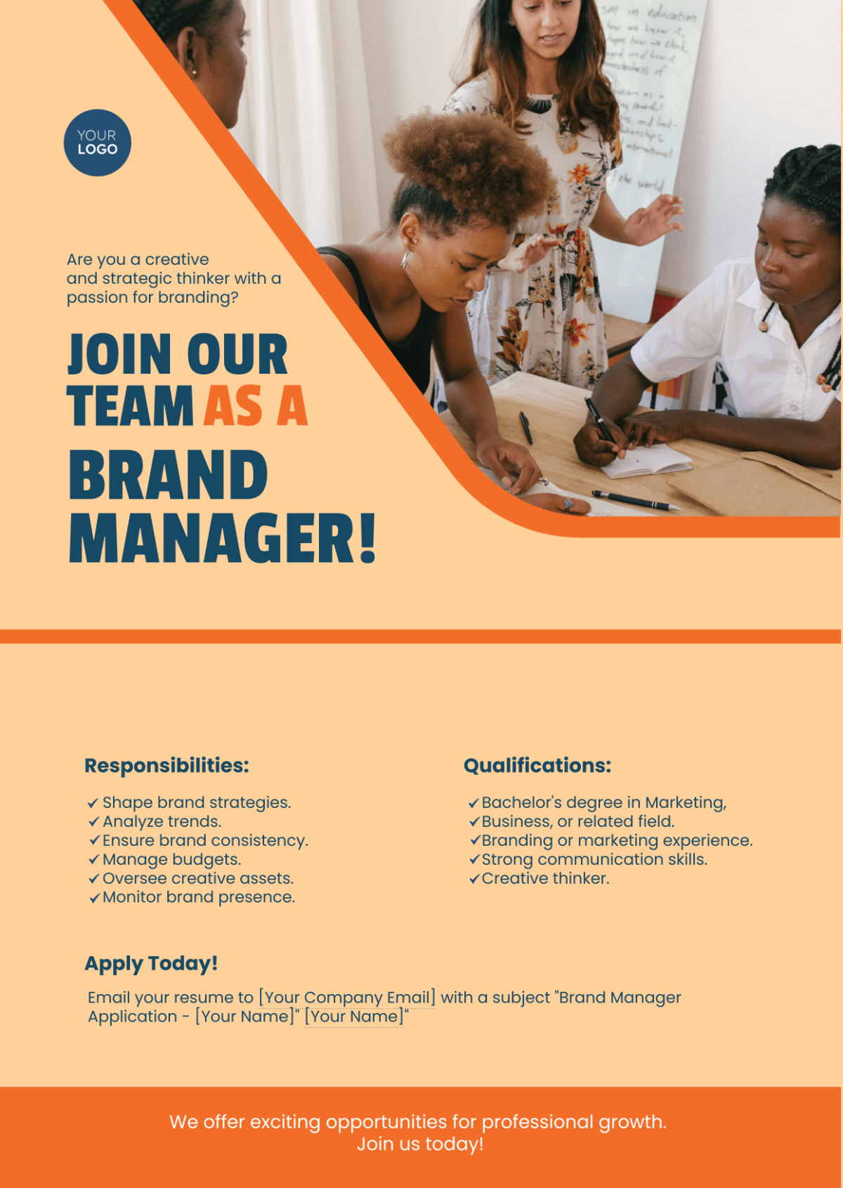 Brand Manager Job Ad Template