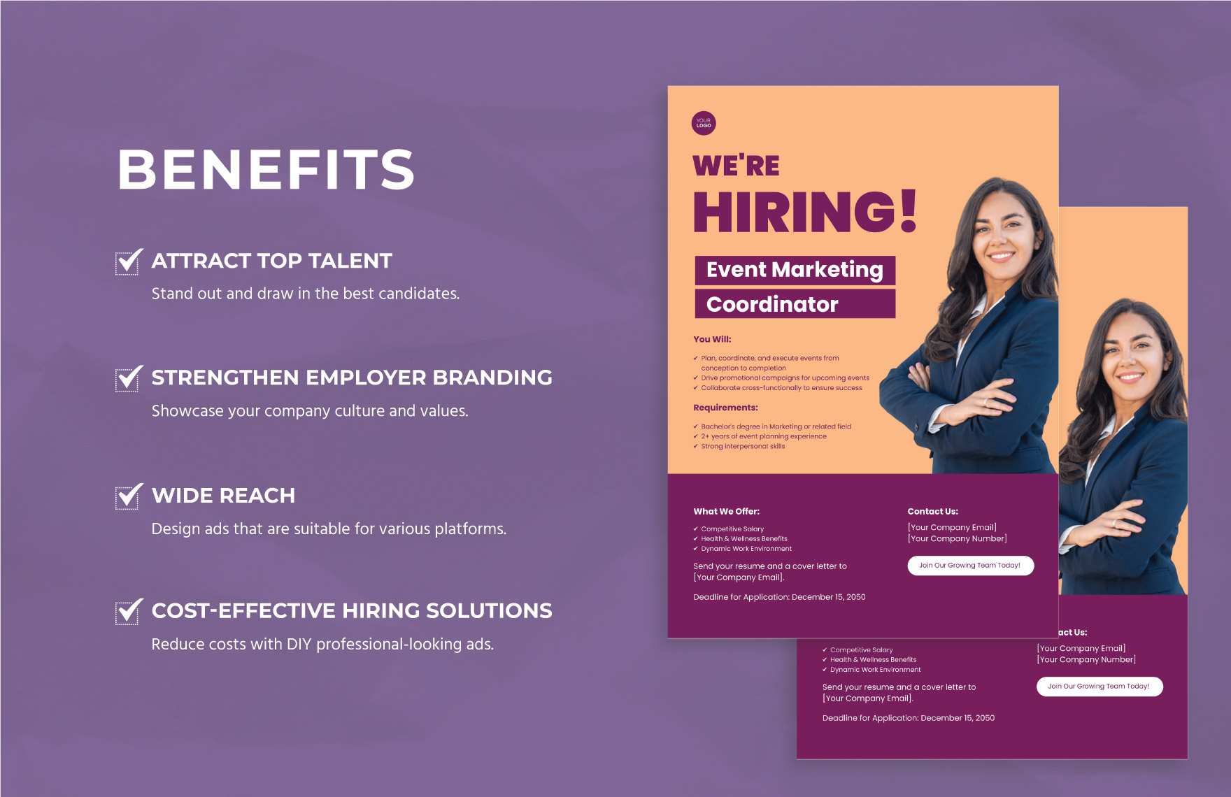 Event Marketing Coordinator Job Ad Template Download in Word, PDF