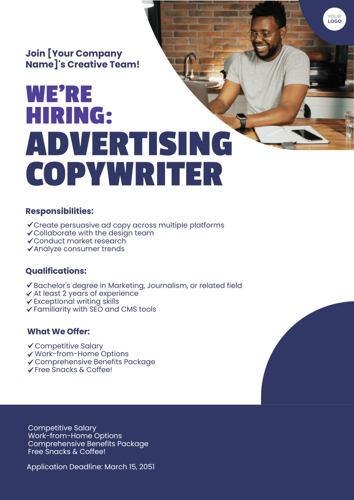 Advertising Copywriter Job Ad Template
