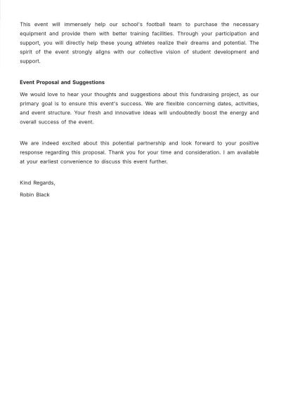 Free Request for Event Proposal Letter Template to Edit Online