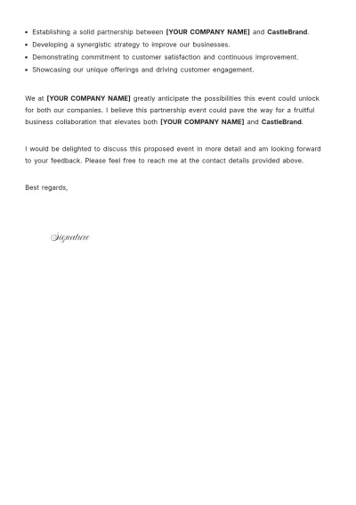 Free Event Partnership Proposal Letter Template to Edit Online