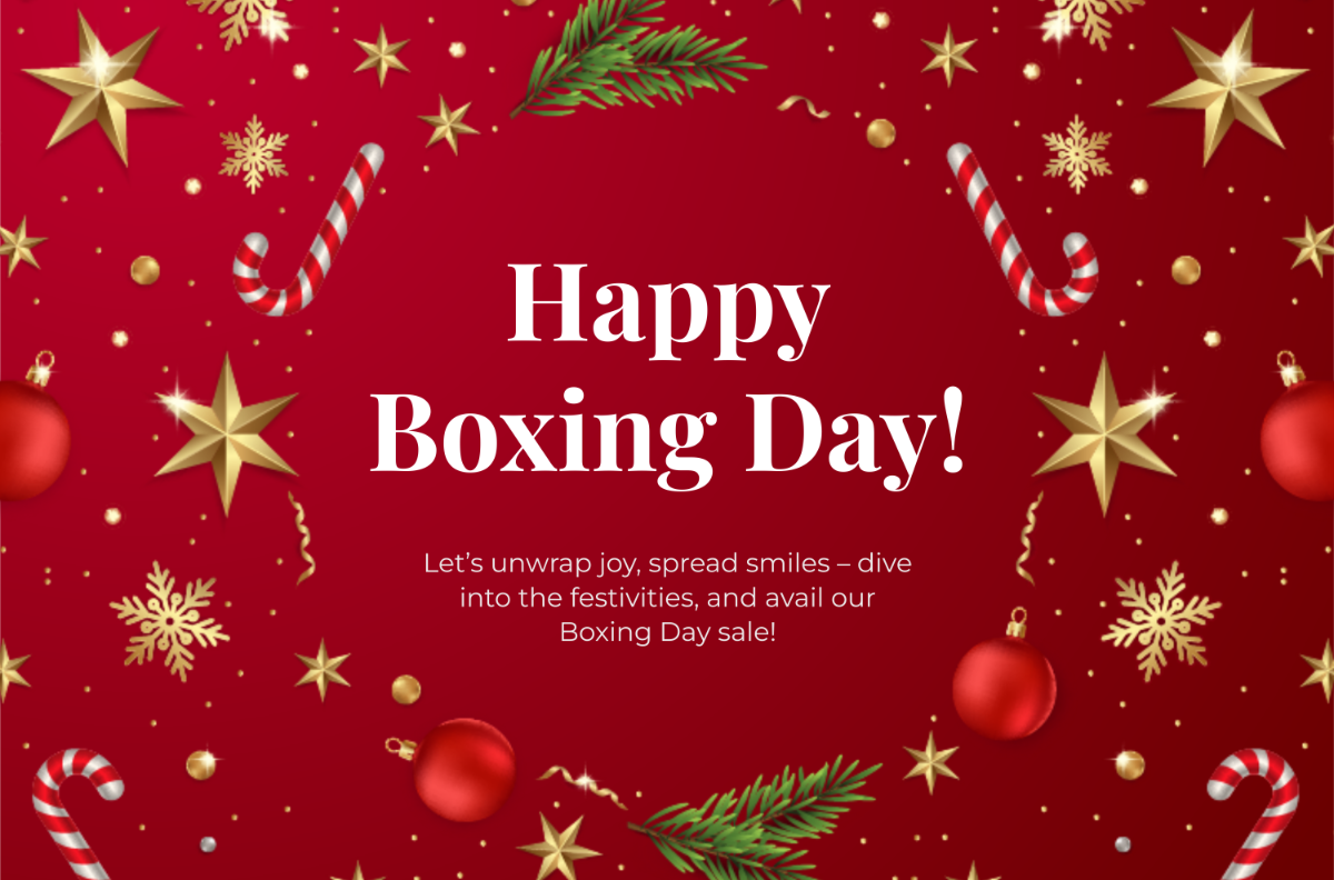 Happy Boxing Day Banner Template