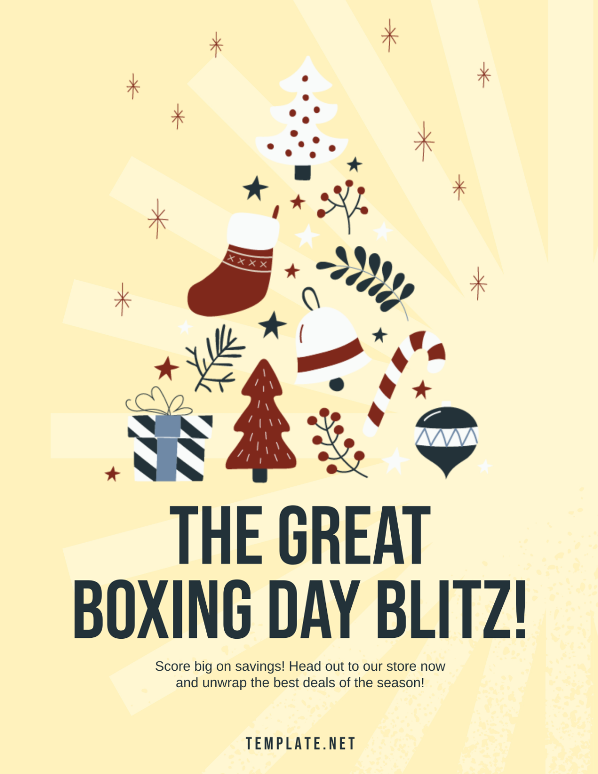 Free Cute Boxing Day Sale Banner Template