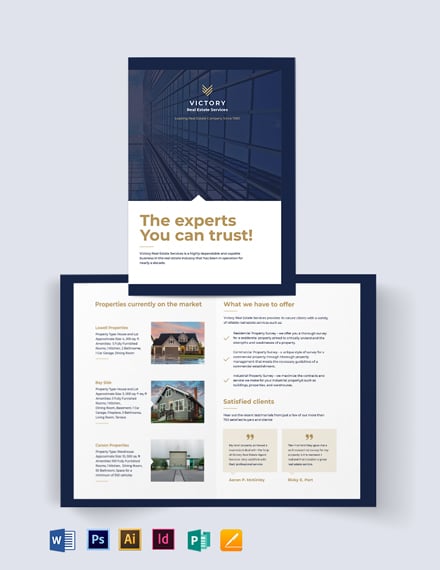 Commercial Real Estate Company Bifold Brochure