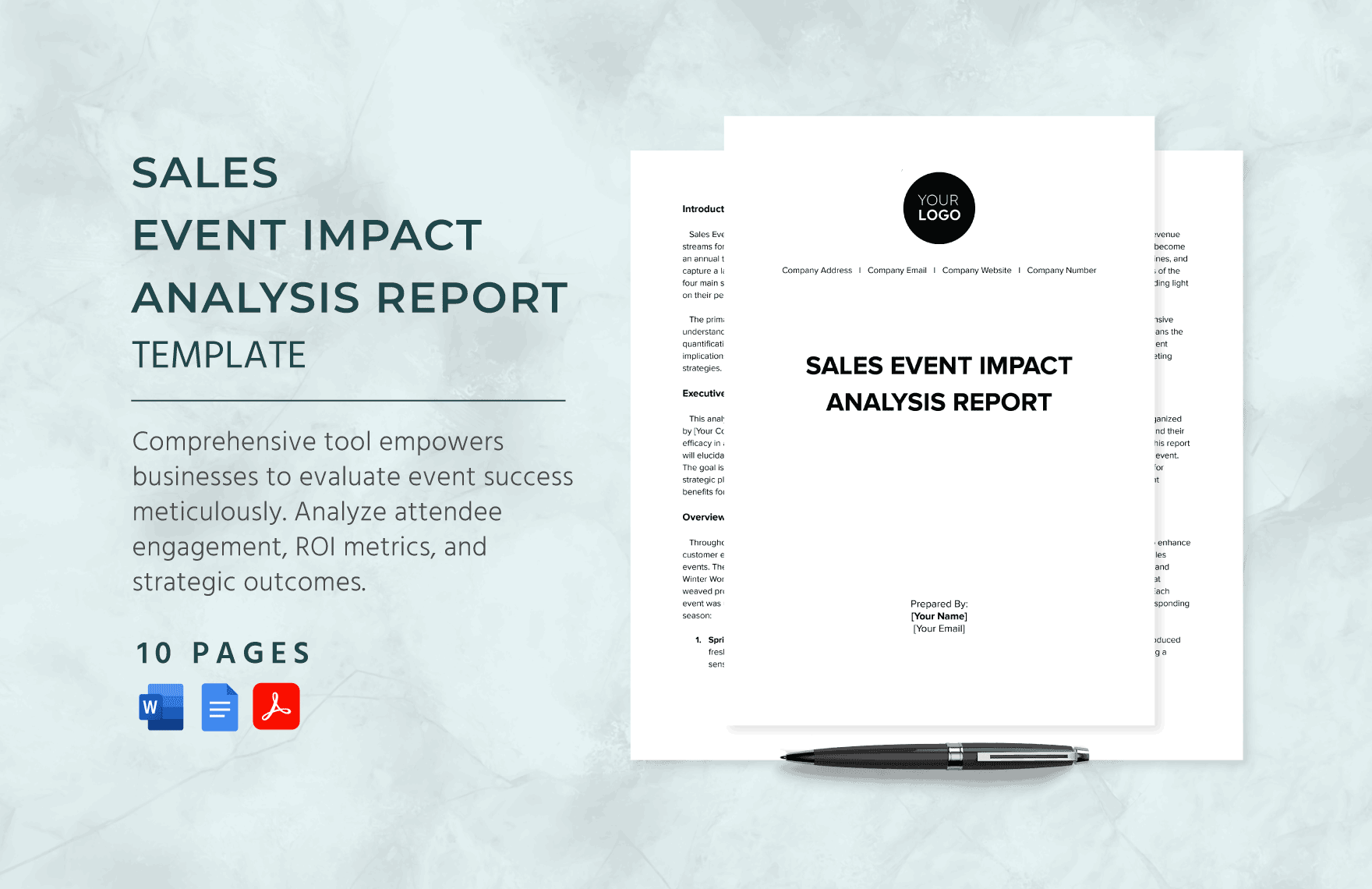 Sales Event Impact Analysis Report Template