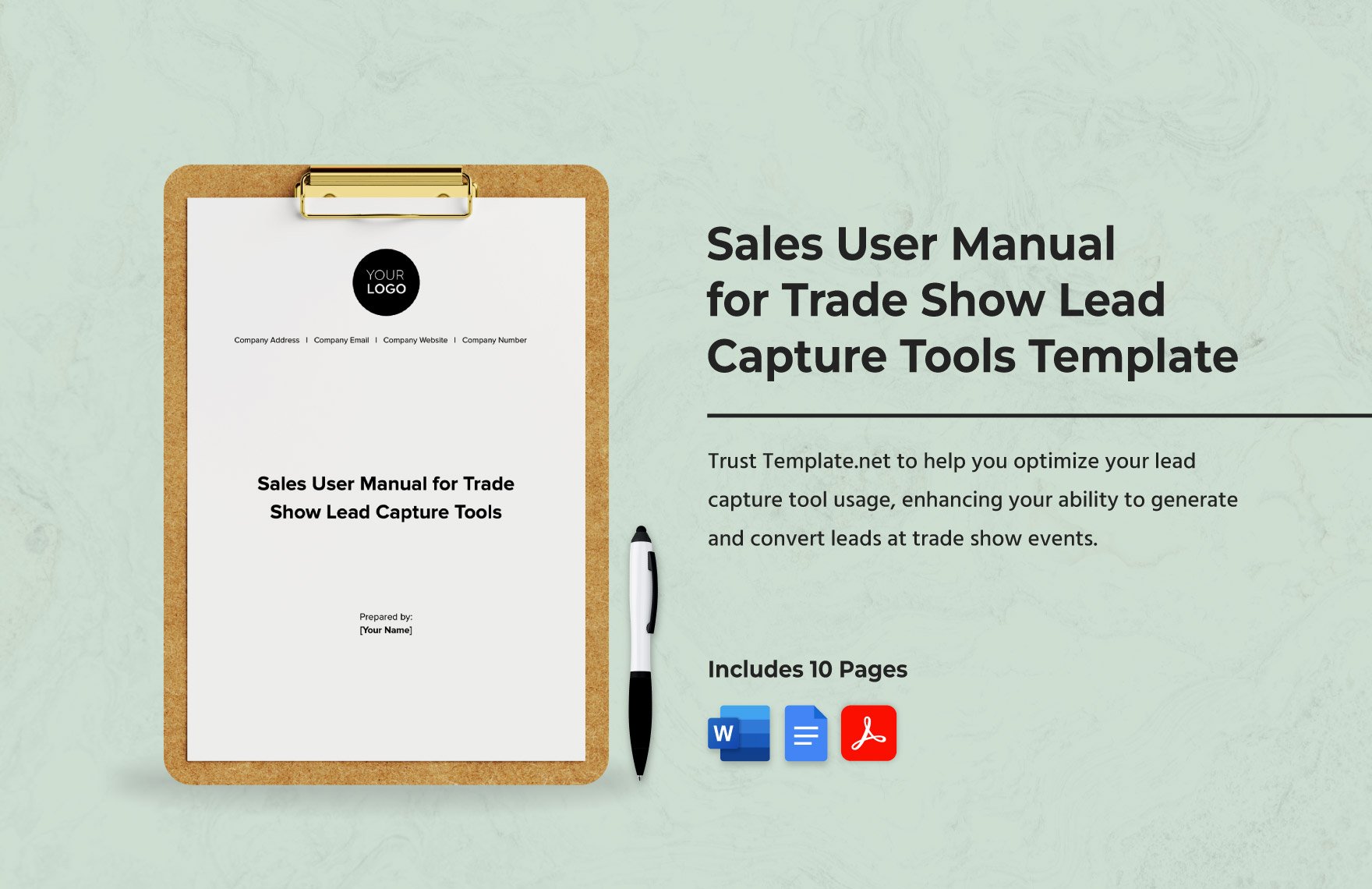 Sales User Manual for Trade Show Lead Capture Tools Template
