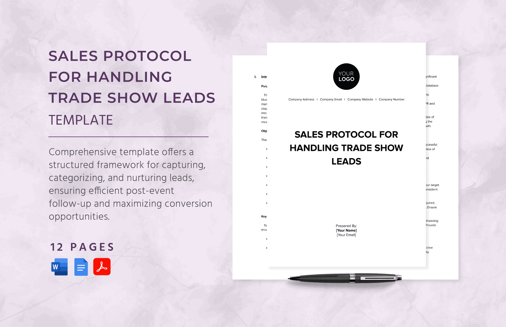 Sales Protocol for Handling Trade Show Leads Template