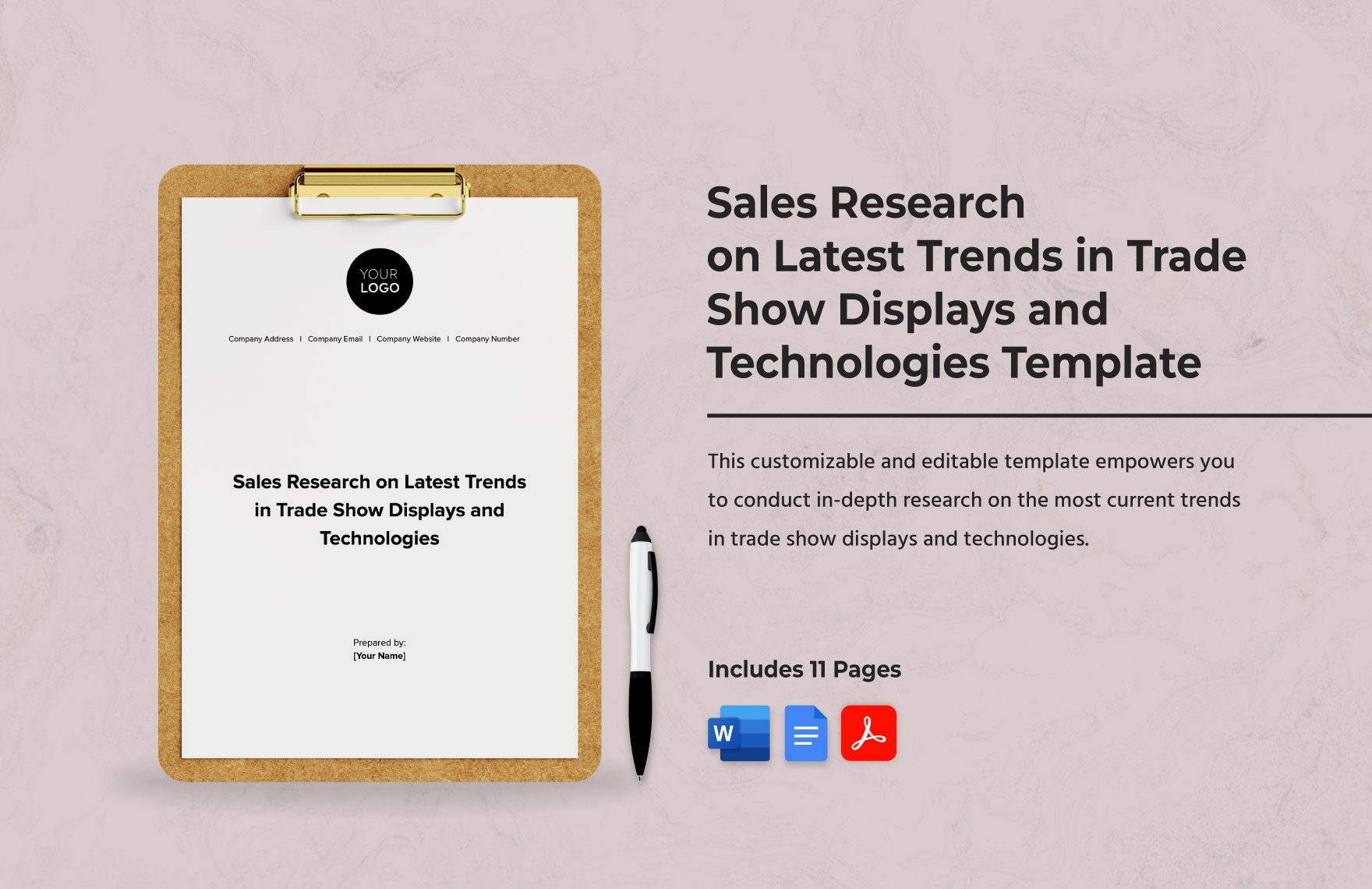 Sales Research on Latest Trends in Trade Show Displays and Technologies Template