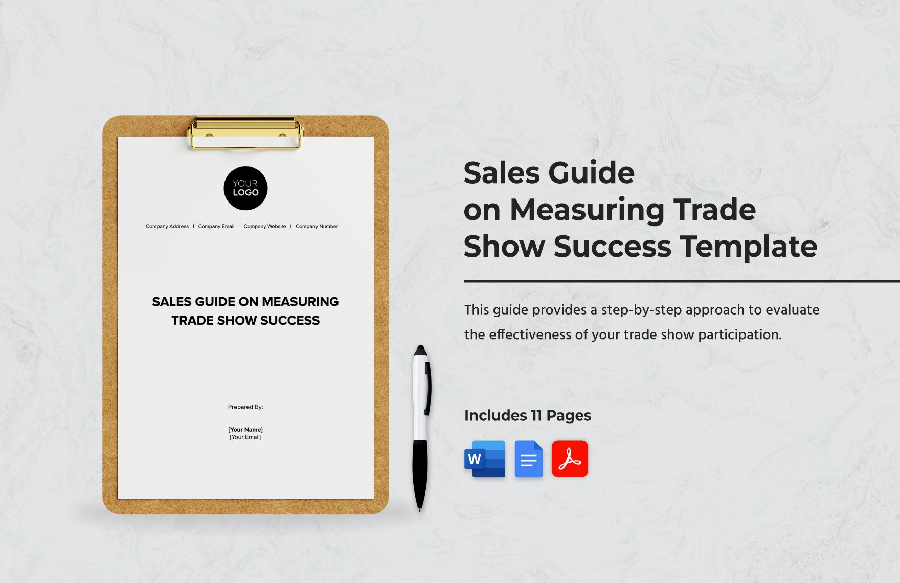 Sales Guide on Measuring Trade Show Success Template