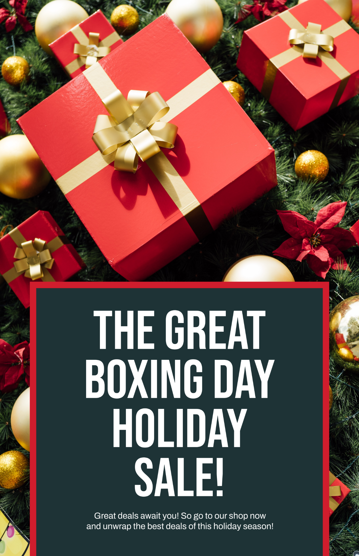 Free Boxing Day Holiday Sale Template