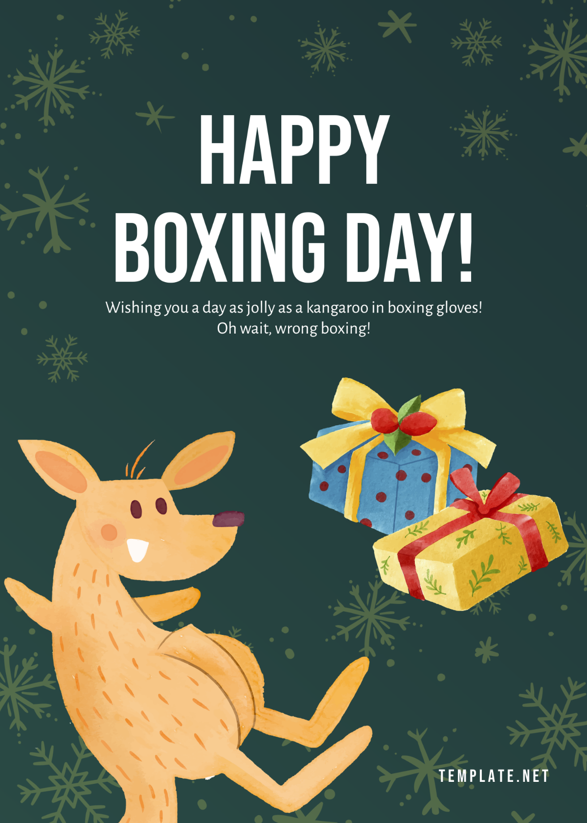Free Funny Happy Boxing Day Wishes Template