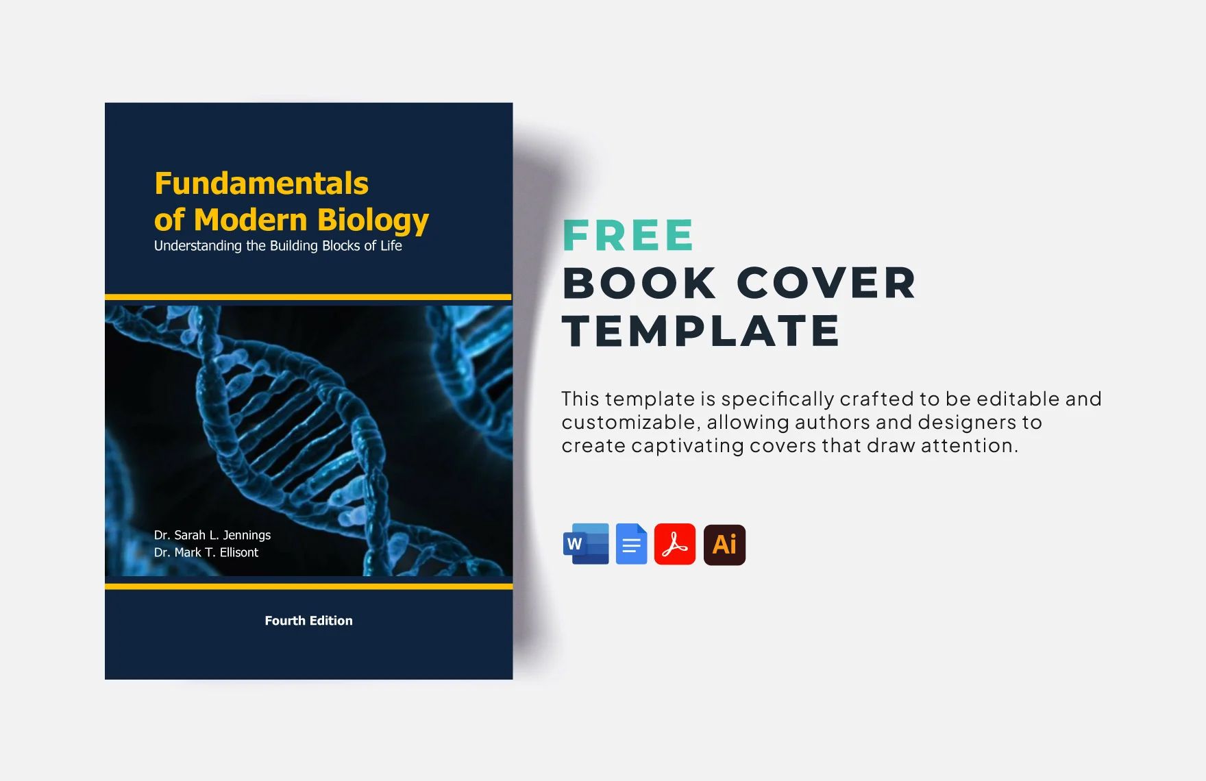 illustrator book cover template download