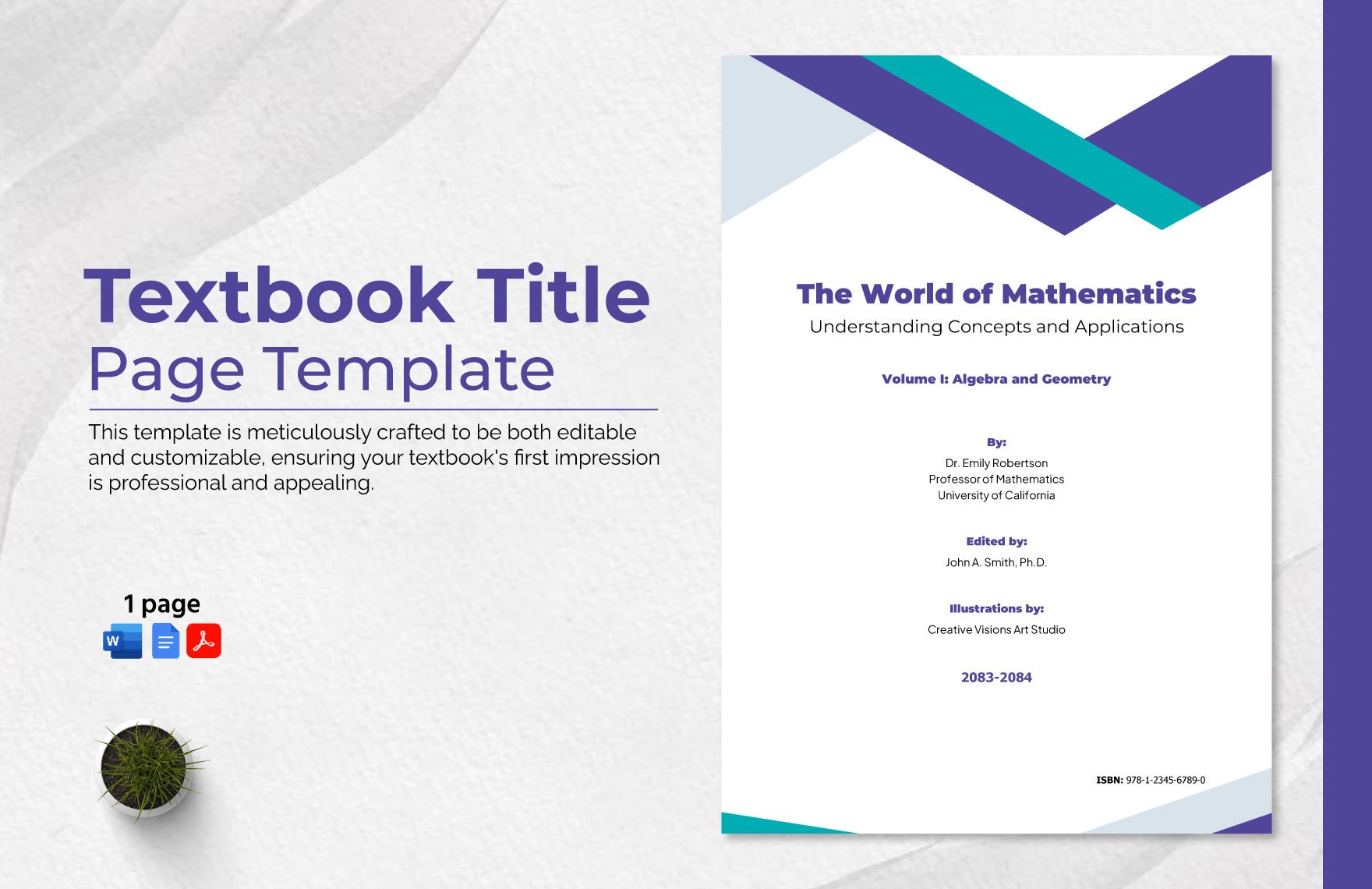 Textbook Title Page Template