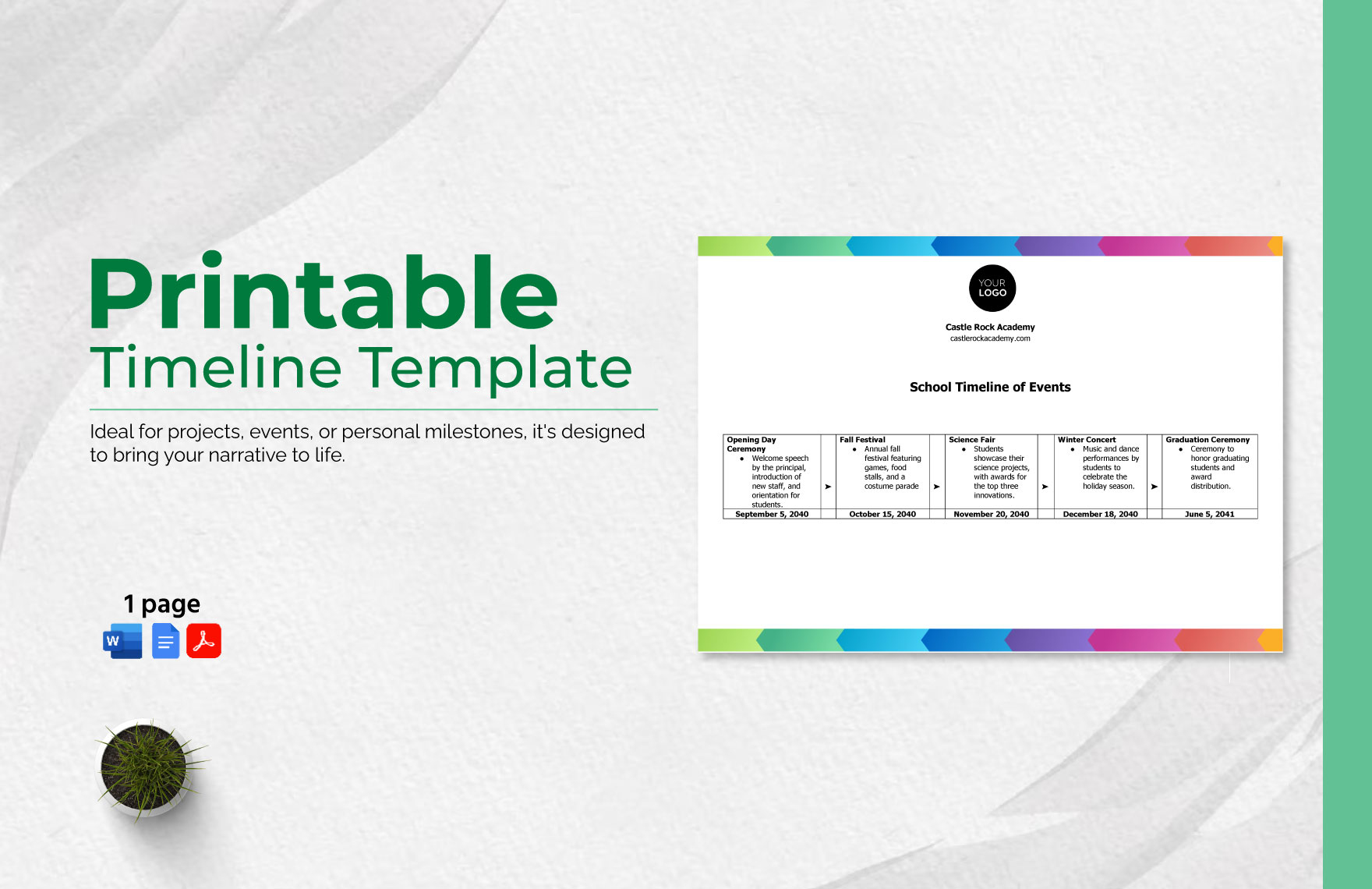 FREE Timeline Template - Download in Word, Google Docs, Excel, PDF ...