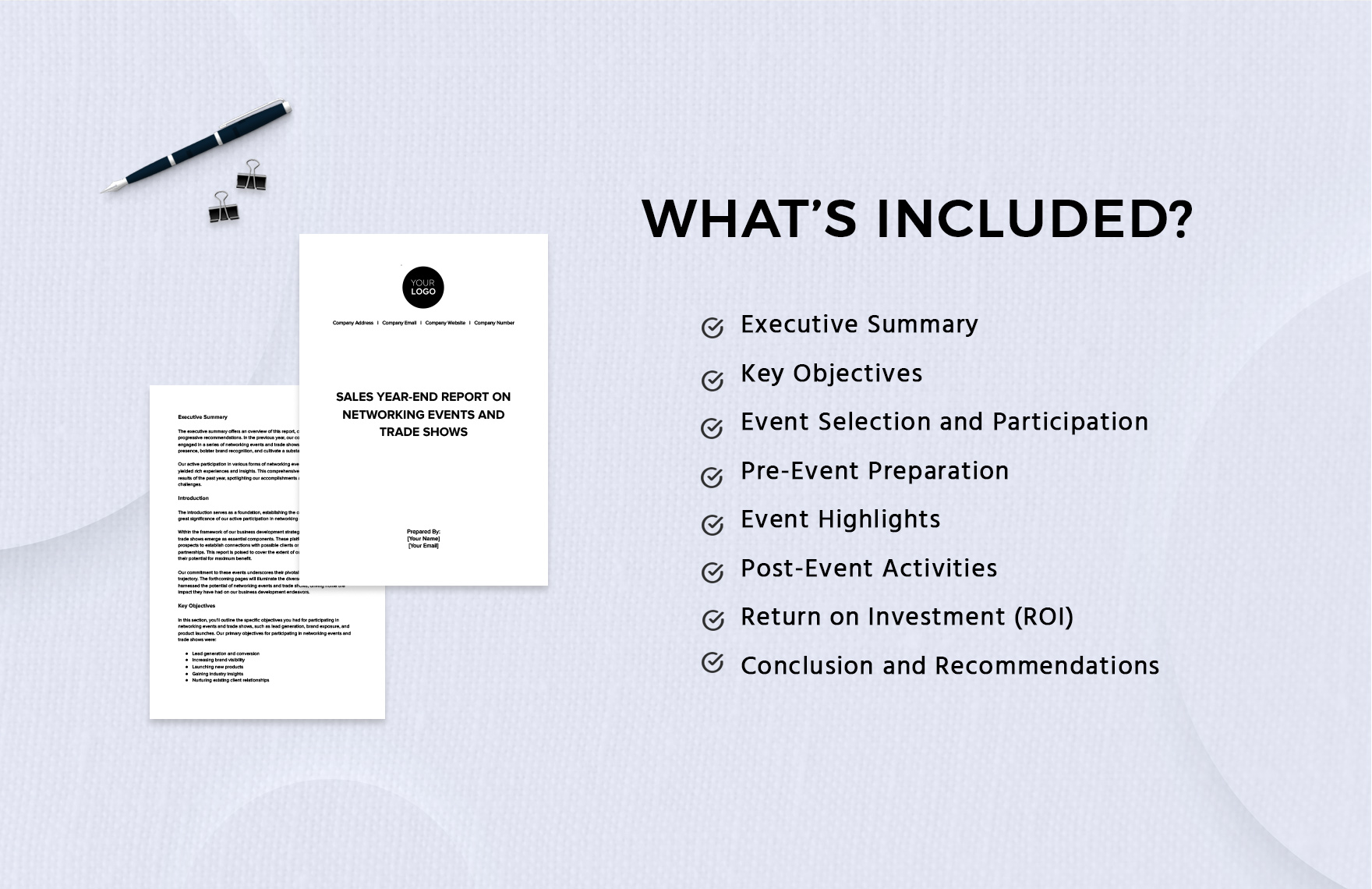  Sales Yearend Report on Networking Events and Trade Shows Template