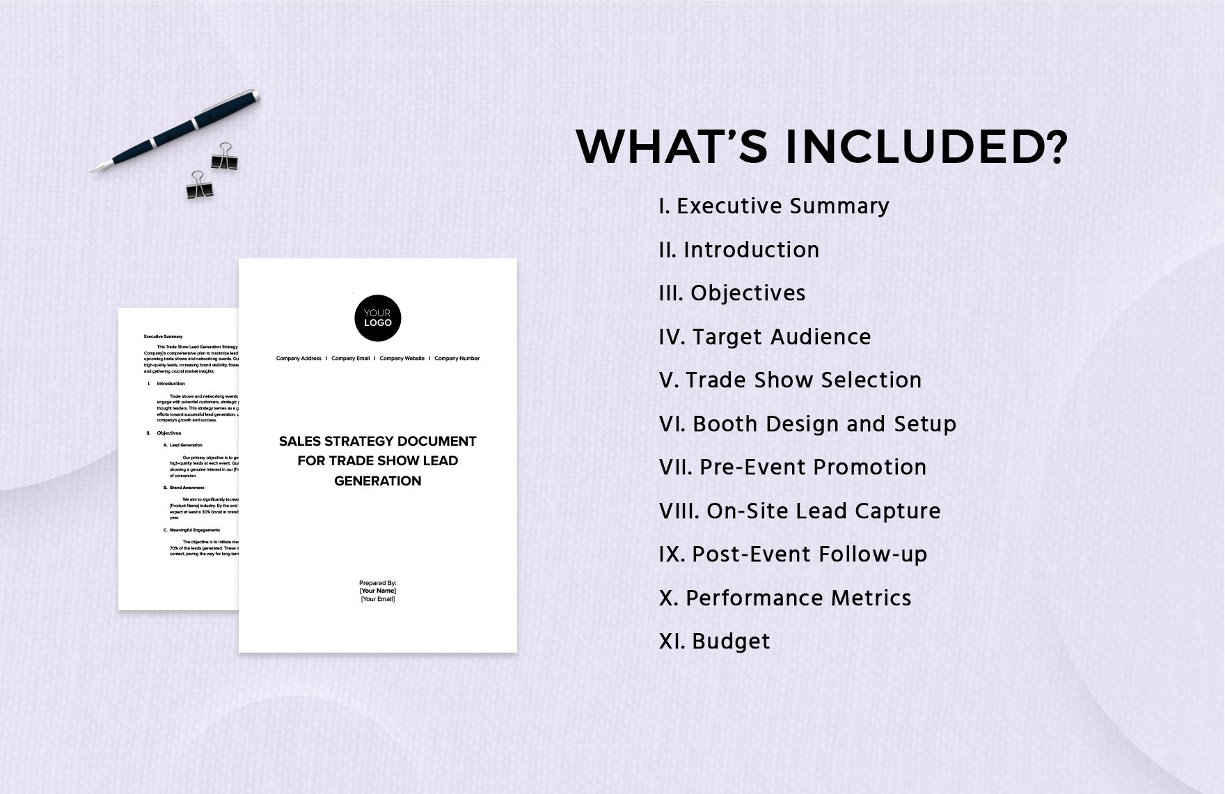 Sales Strategy Document for Trade Show Lead Generation Template