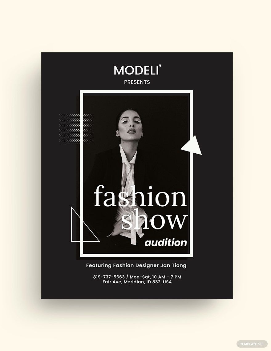 Fashion Show Audition Flyer Template