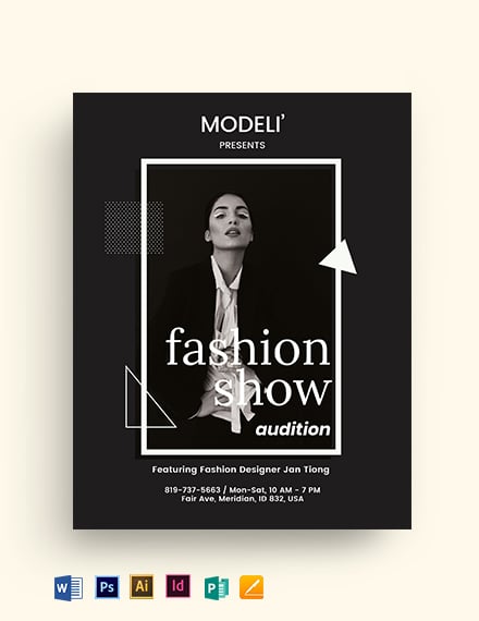 Fashion Show Poster Template Stock Illustration - Download Image