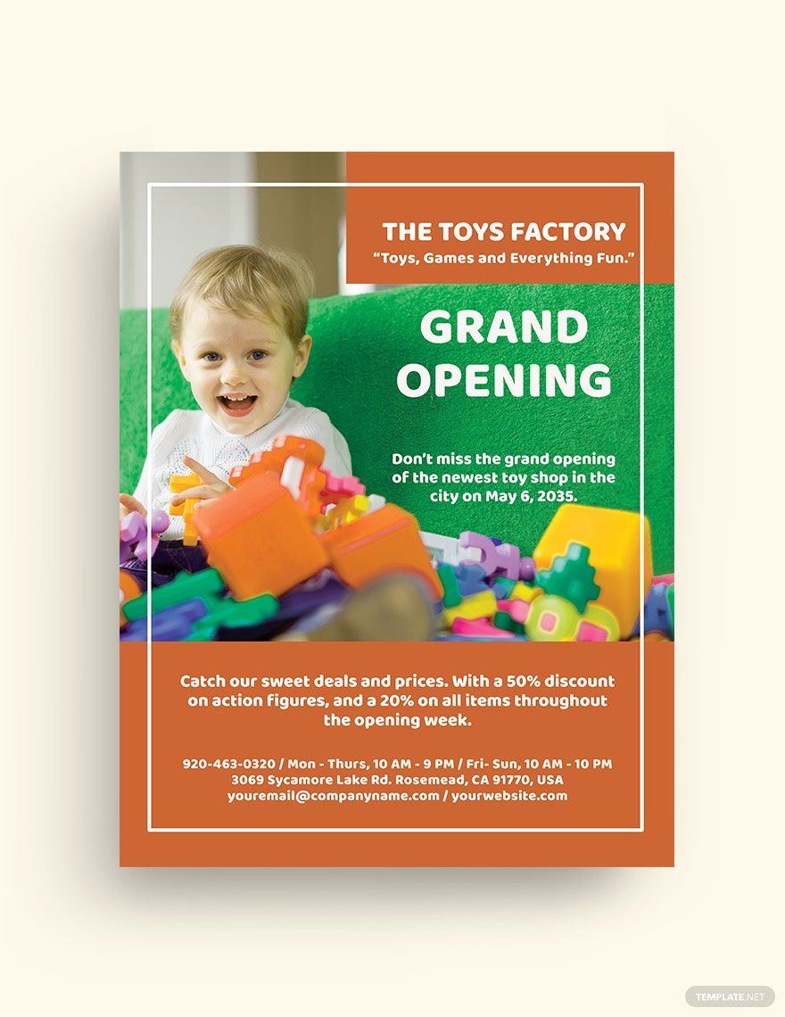 Kids Store Grand Opening Flyer Template