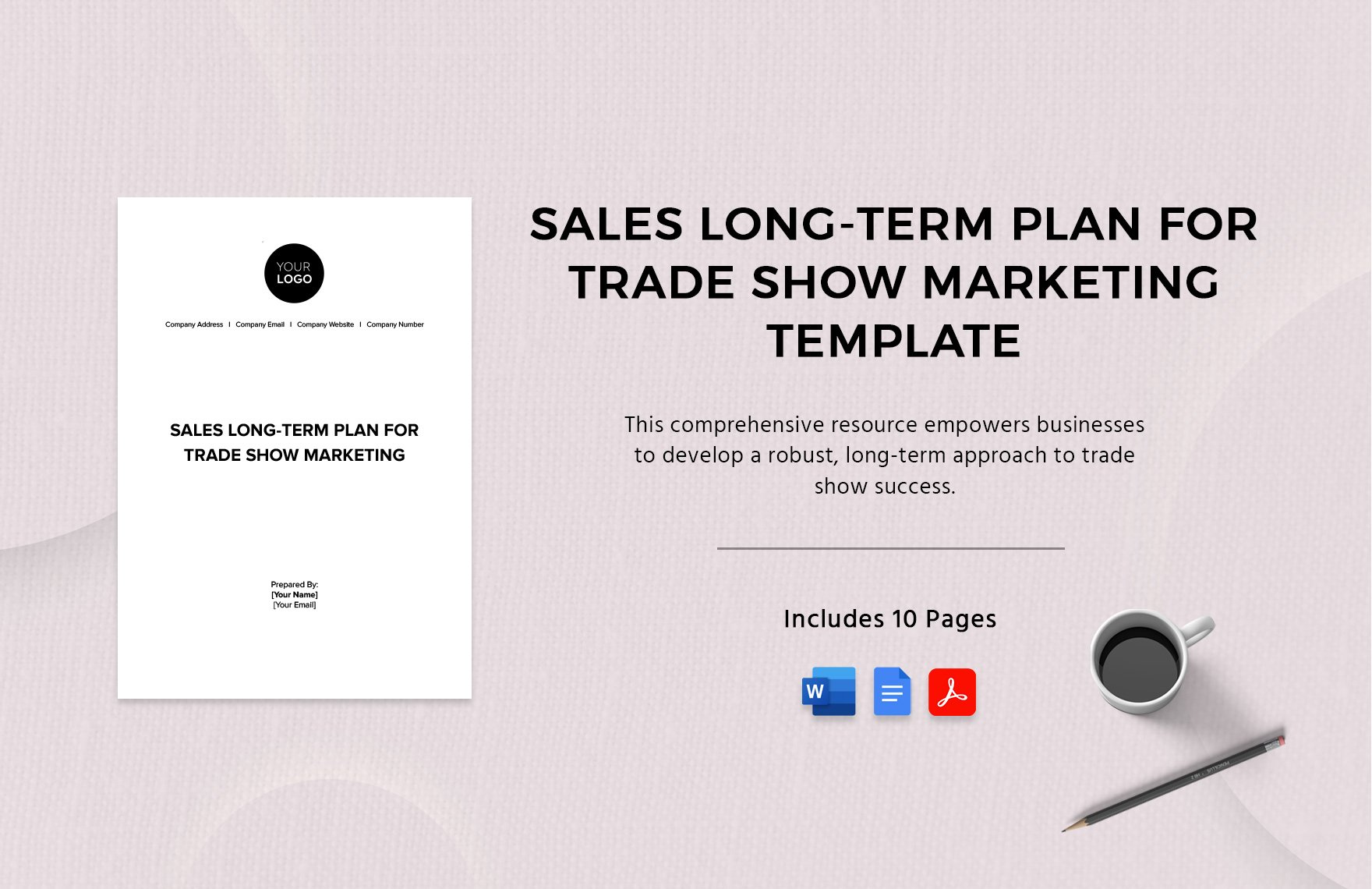 Sales Long-Term Plan for Trade Show Marketing Template