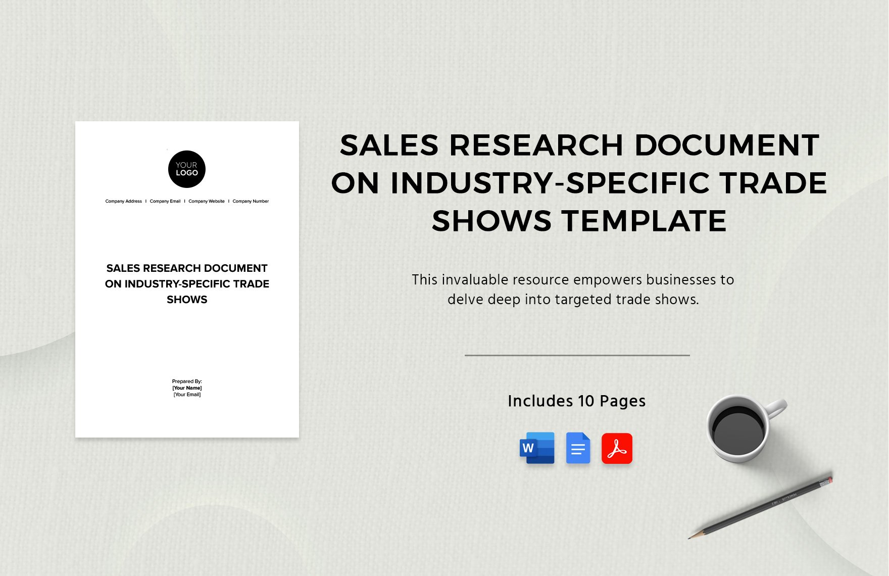 Sales Research Document on Industry-Specific Trade Shows Template