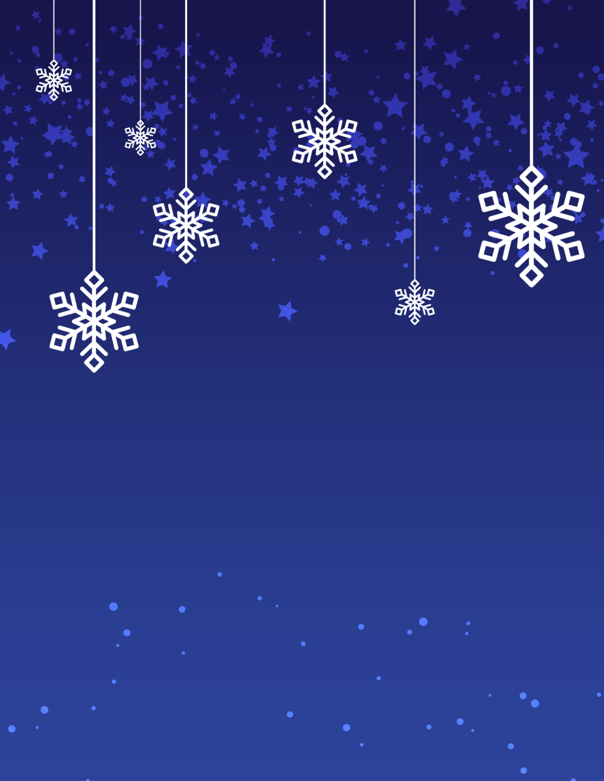 Blue Background Christmas Flyer Template