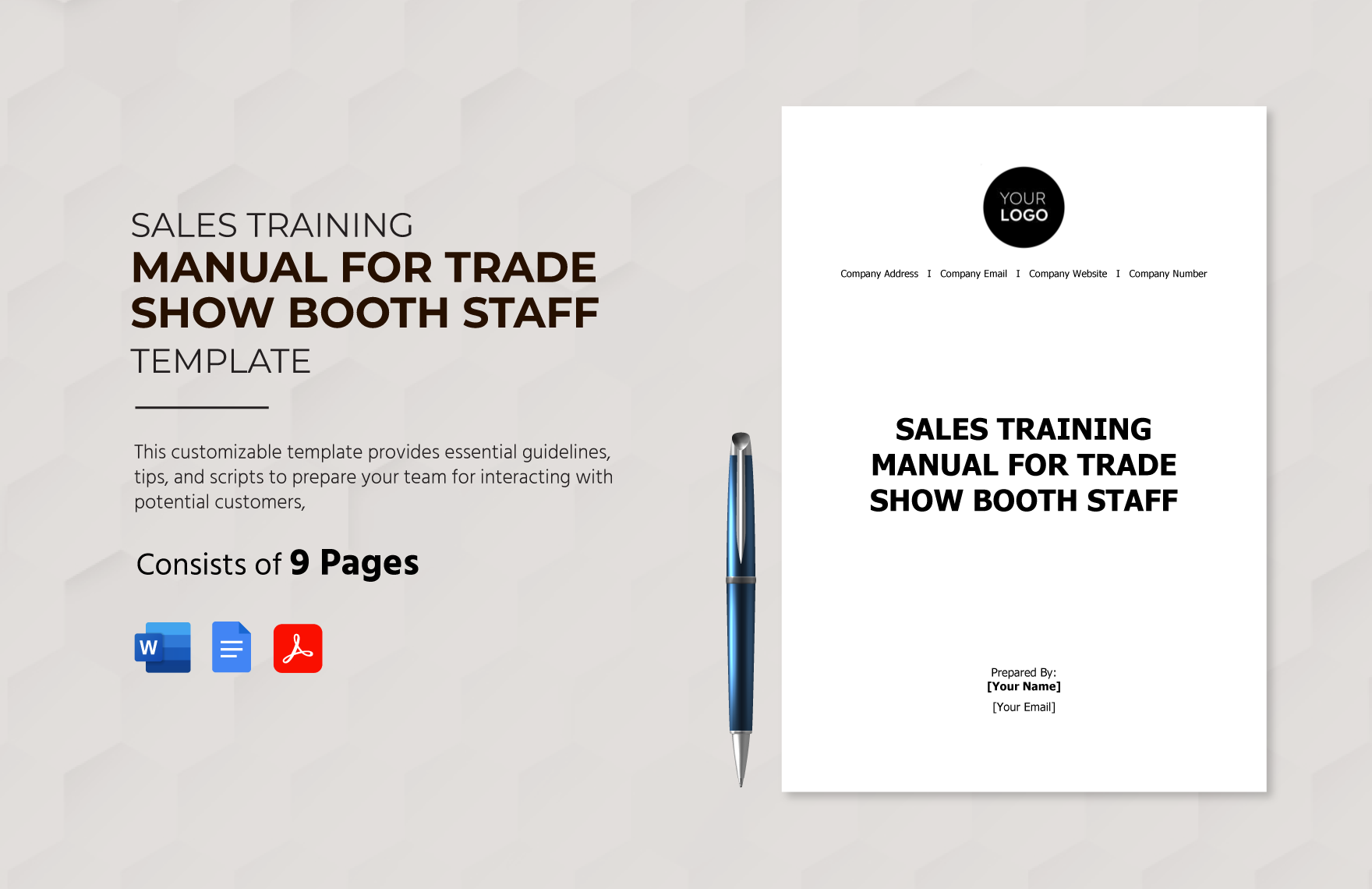 Sales Training Manual for Trade Show Booth Staff Template in Word, Google Docs, PDF